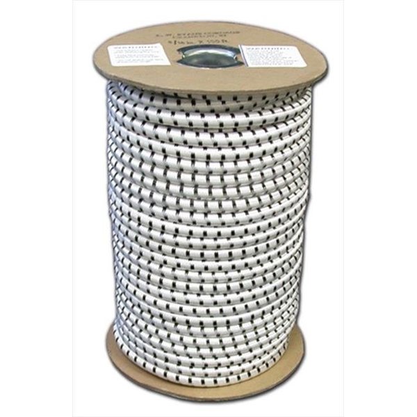 T.W. Evans Cordage Co Inc T.W. Evans Cordage SC-516-050 .3125 in. x 50 ft. Elastic Bungee Shock Cord in White and Black SC-516-050